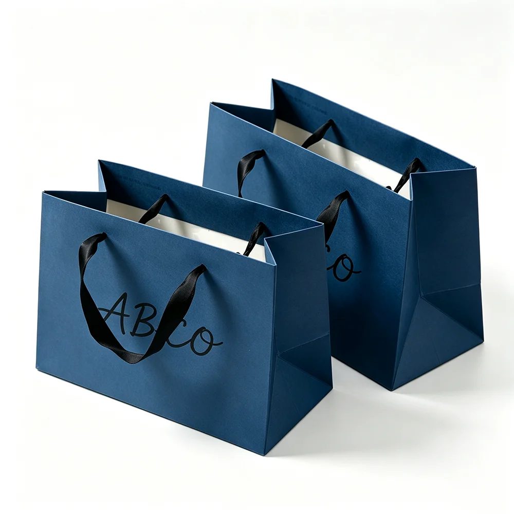 Excellent Quality Promotional Luxus Reusable Recycled Materials Shopping Papier Bags