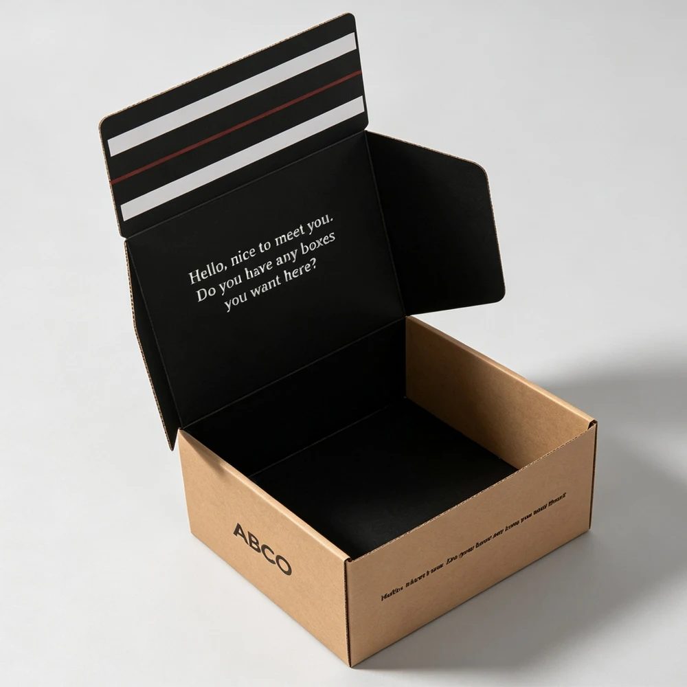 Custom Printed Black Adhesive Tear Strips Shipping Mail Boxes