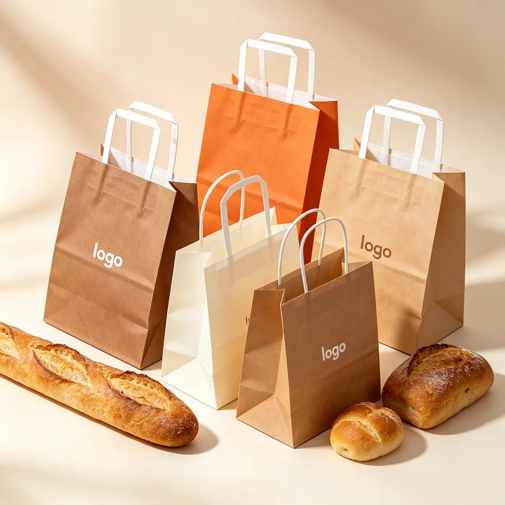 Individuell Bedruckt Brown Kraft Classic Durable Papier Bags