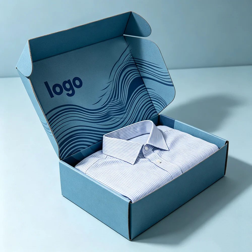 Custom Brown Kraft Corrugated Mailing Apparel Box
