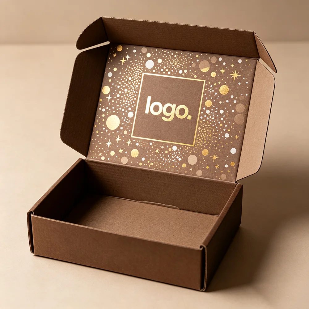 Luxus Matte Logo nach Maß UV Coating Faltbar Corrugated Papier Mailer