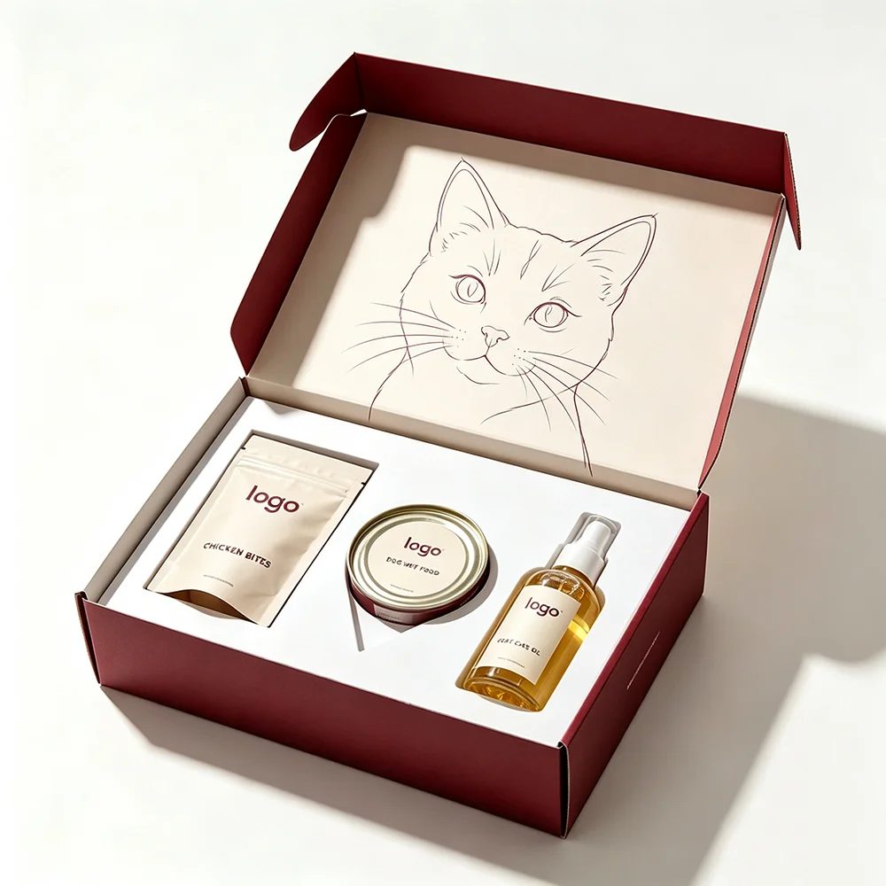 Individuell Colored Papier Weiß Karton Karton PET Food Shipping Boxes