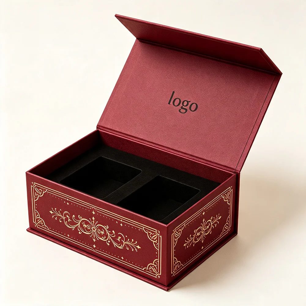 Logo nach Maß Luxus Magnetverschluss Flap Deckel Box