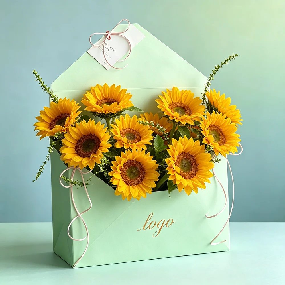 Custom Flower Packaging Box Luxury Cardboard Bouquet Gift Box