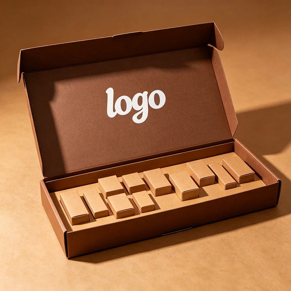 Recycled Materials Square Box Shipping Mailing Packing Box