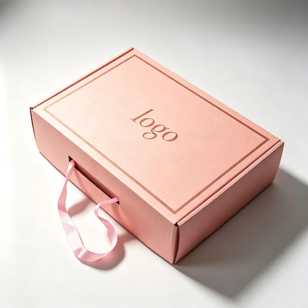 Custom Recycled Materials Foldable Corrugated Board Cosmetic Packaging Boxes