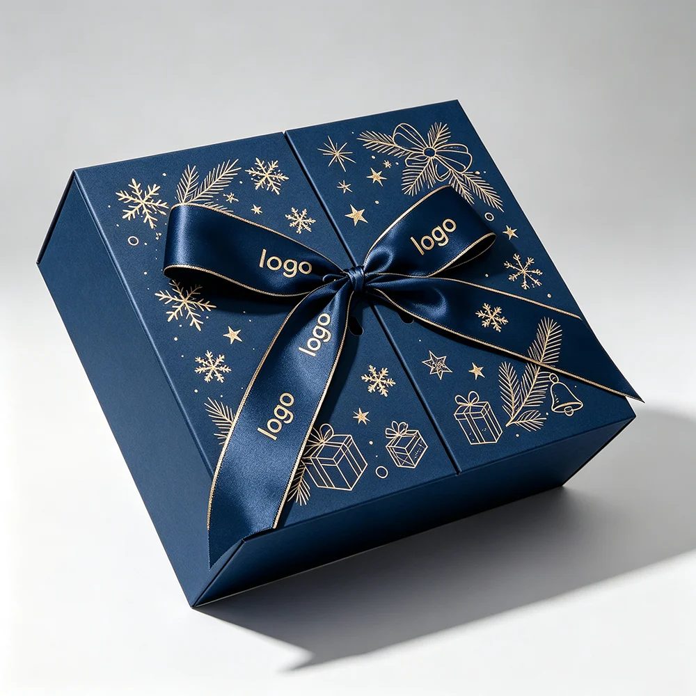 Logo nach Maß Luxus Doppeltür Magnetisch Geschenkbox