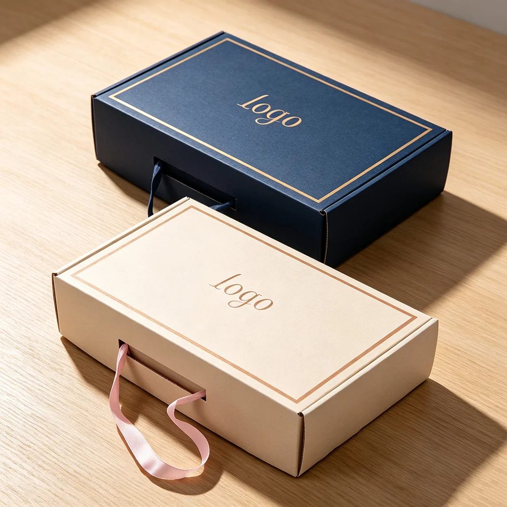 Custom Recycled Materials Foldable Corrugated Board Cosmetic Packaging Boxes