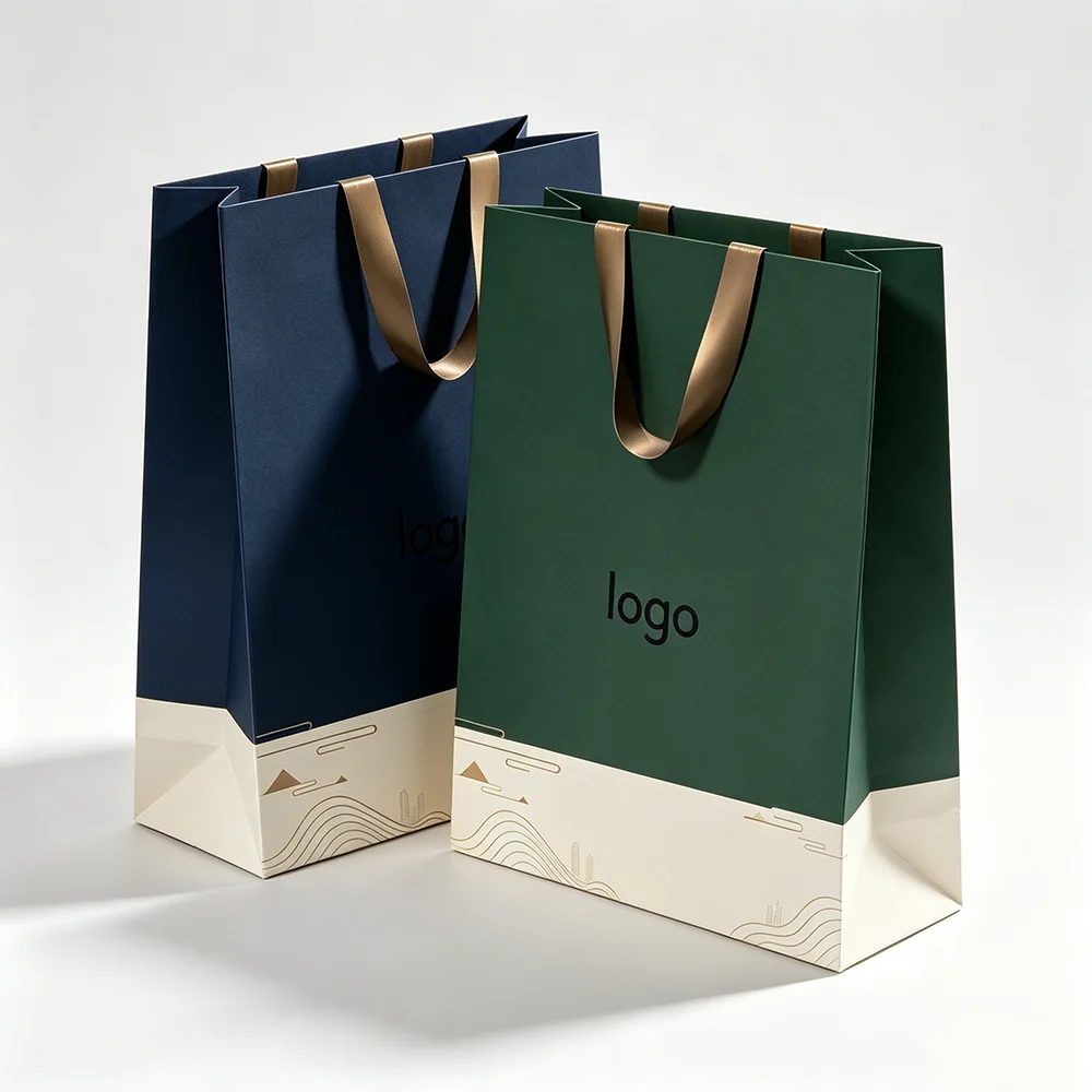 Impression Personnalisée Logo Luxe Retail Boutique Papier Bags
