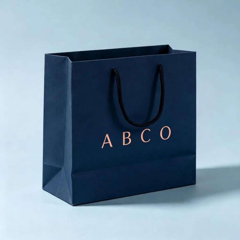 Individuell Bedruckt Logo Kraft Papier Geschenk Tasche