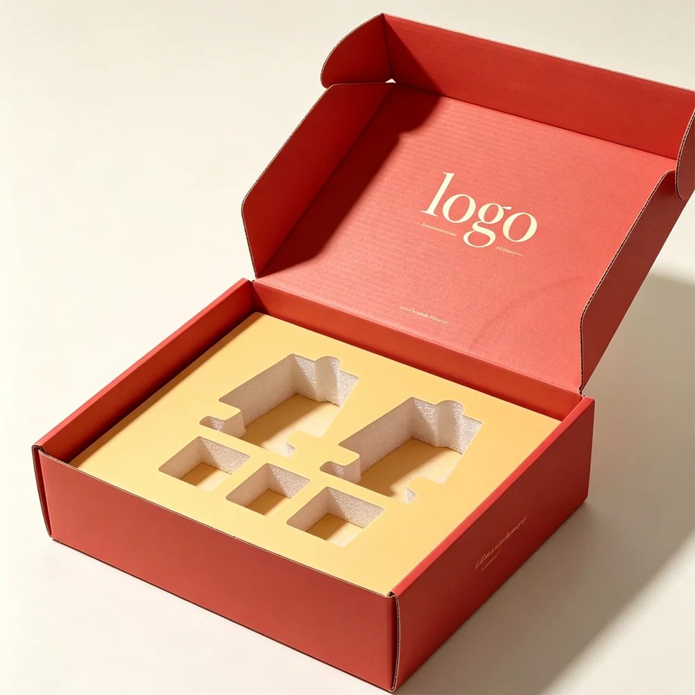 Logo nach Maß Bedruckt Reusable Rot Versandkarton