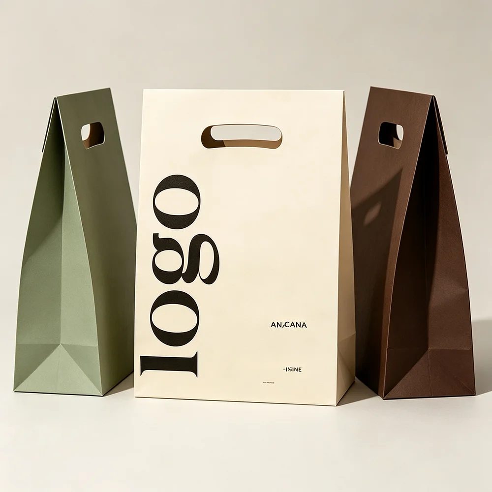 Custom Design Luxury Reusable Kraft Paper Bag