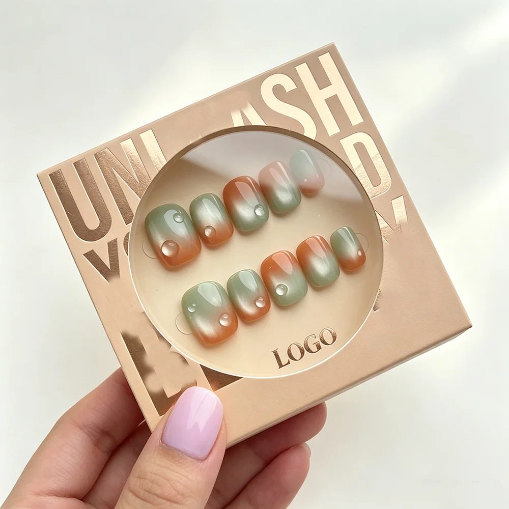 Logo nach Maß Karton Parfüm & Blush Press On Nails Geschenk