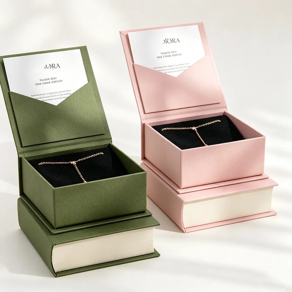 Individuell Luxus Recycled Materials Magnetverschluss Printing Mini Schmuck Papier
