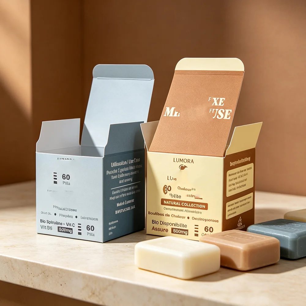 Individuell Bedruckt Recycled Paperboard Soap Art Box