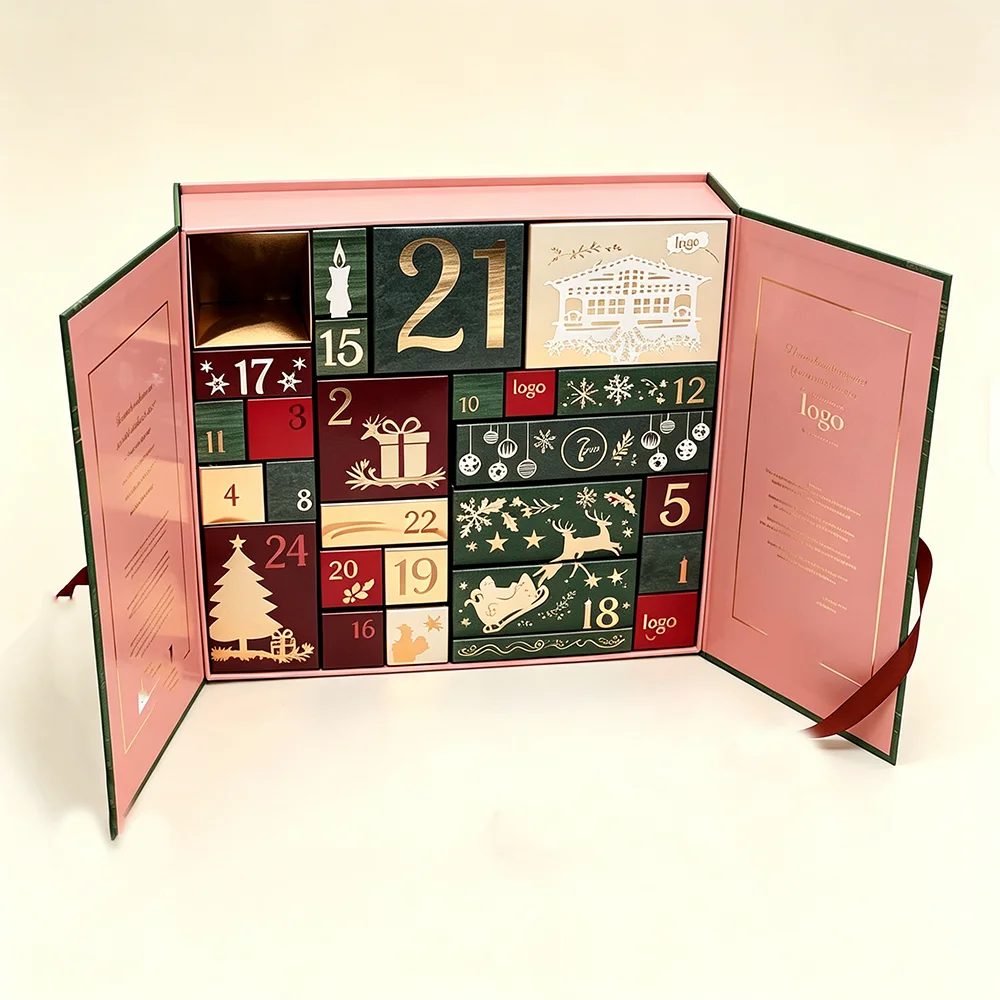 Individuell Karton Box With 24 Drawers For Kosmetik Beauty Advent