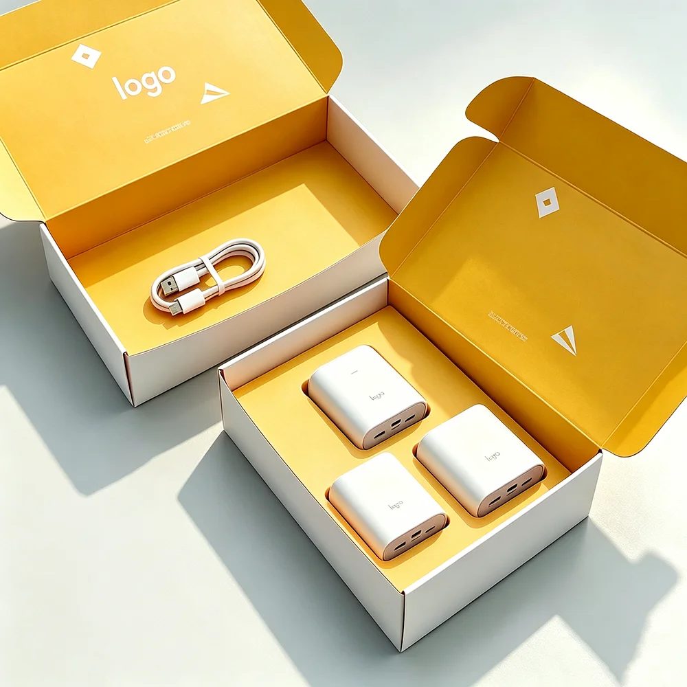 Logo nach Maß Double-sided Bedruckt Power Bank Cables Versandkarton