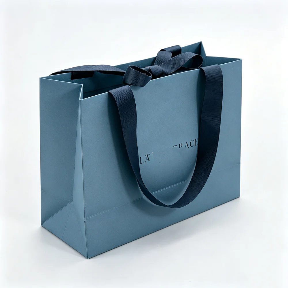 Luxus Weiß Art Papiertüte Shopping Logo nach Maß Geschenk Bags