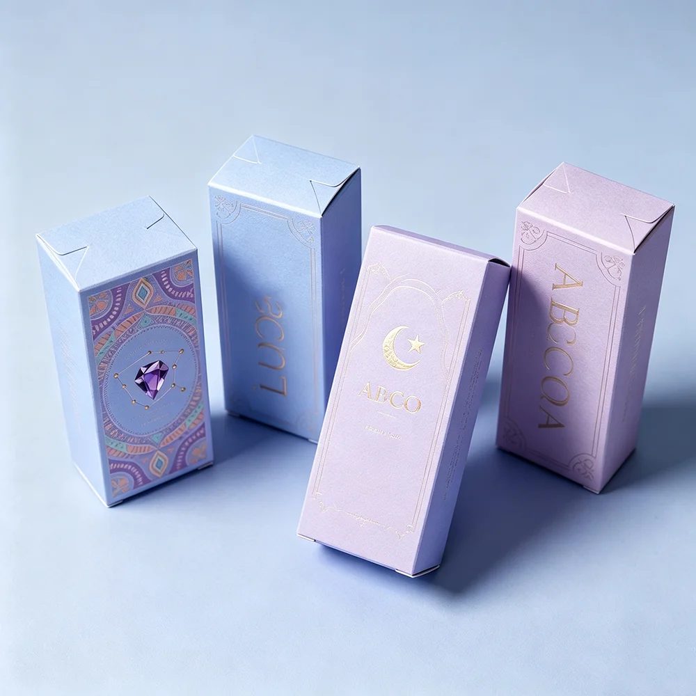 Individuell Matte Kosmetik Verpackung Embossing UV Coating Card Papier Box