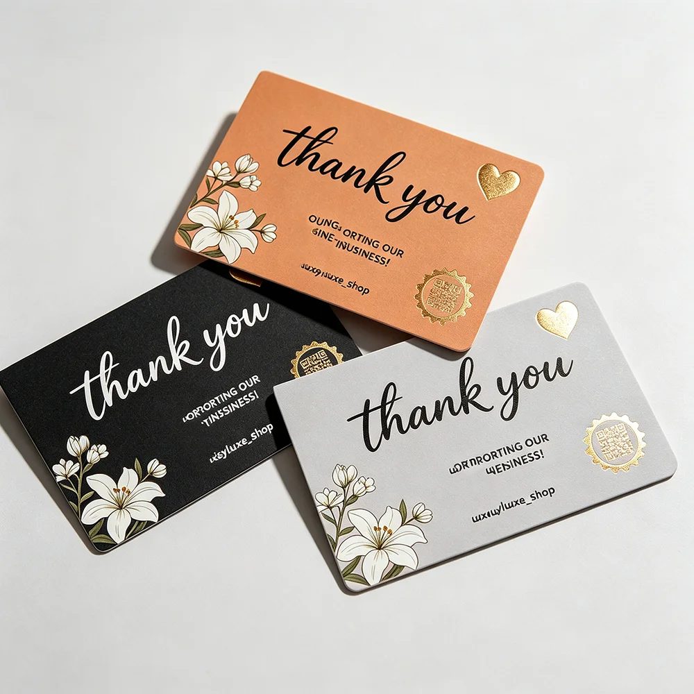 Luxus Gold Foil Edge Color Printing Greeting Cards Offset Karton