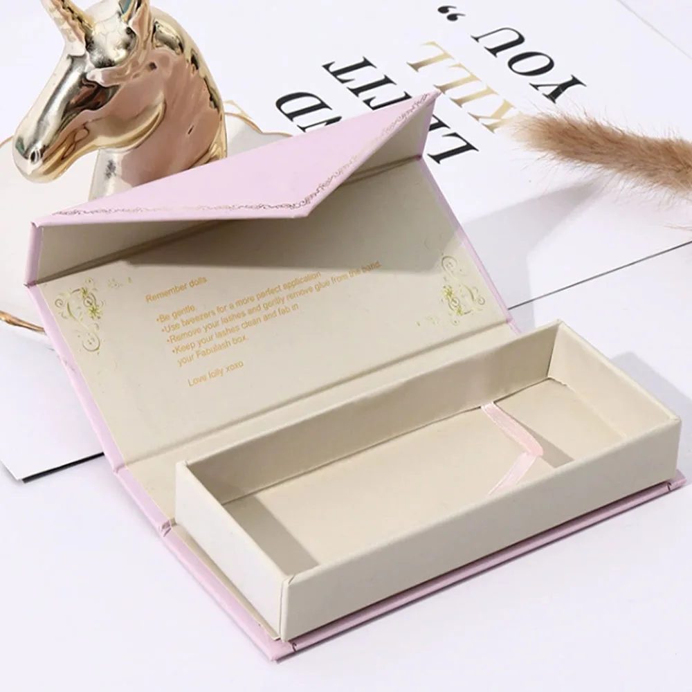 Eyelash Box Leer Cosmetics Lash Magnetverschluss Boxes