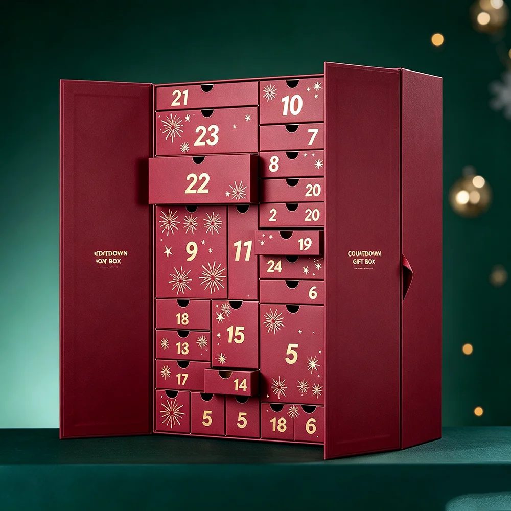 Individuell Kosmetik Corrugated Adventskalender Geschenkbox