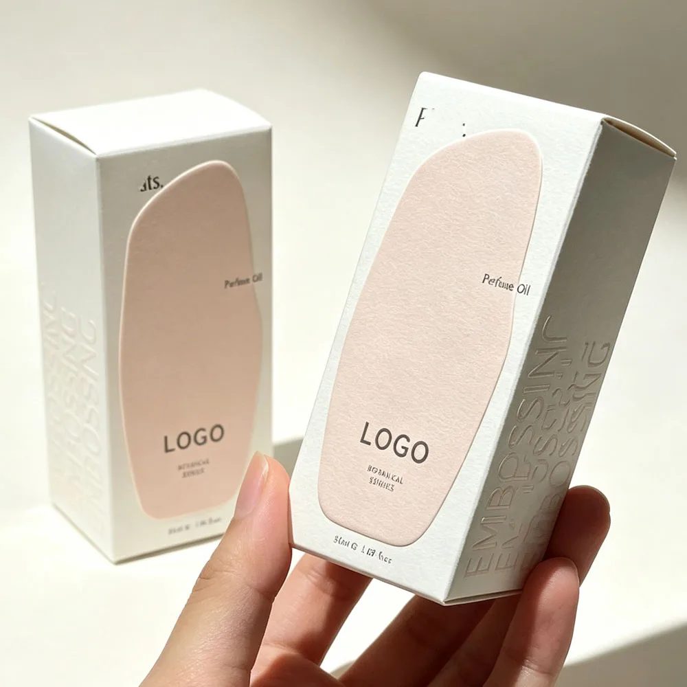 Impression Personnalisée Logo UV Printing Blanc Étui Cosmétique Boxes