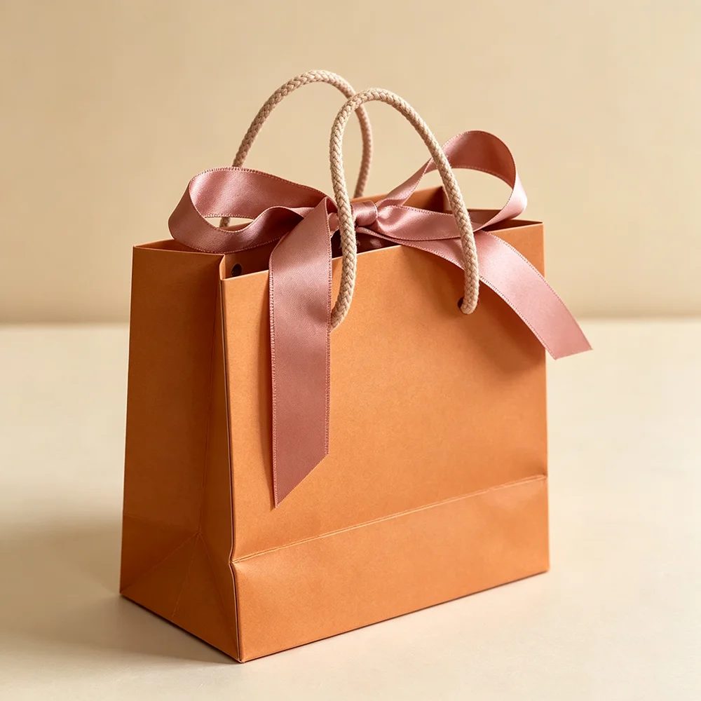 Individuell Reusable Luxus Mini Kraft Papiertüte