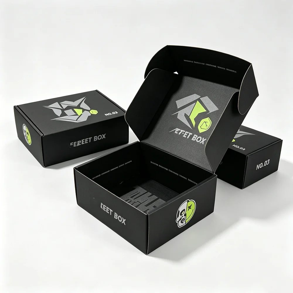 Logo Personnalisé Reusable Corrugated Kraft Boîte d'Expédition