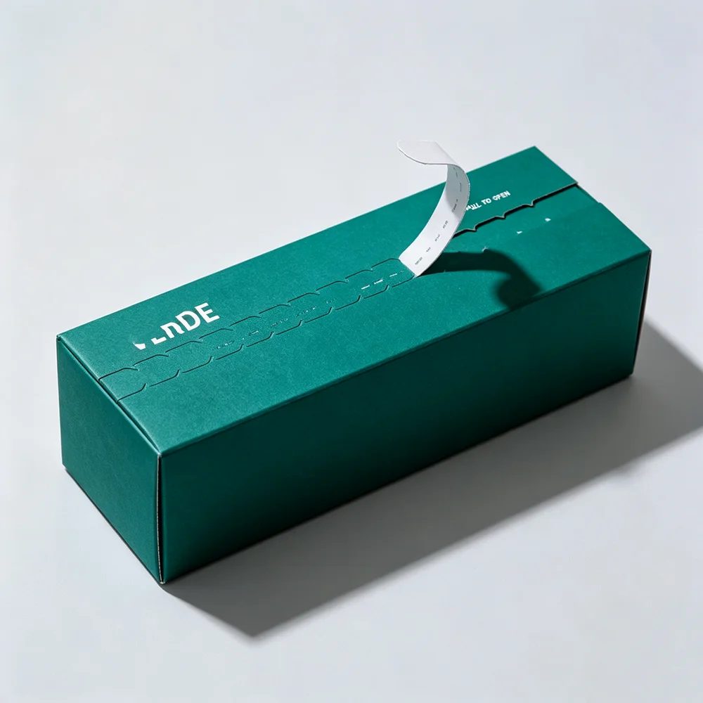 Logo nach Maß Recycled Matte Lamination Corrugated Karton Self-sealing Tear Strip