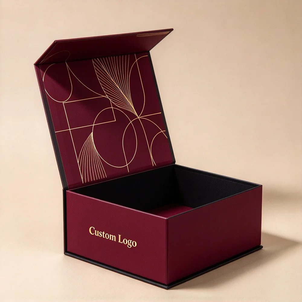 Personnalisé Design Fermeture Magnétique Rigide Étui Coffret Cadeau