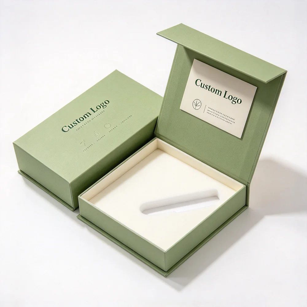 Logo Personnalisé Luxe Rigide Papier Étui Pliable Coffret Cadeau