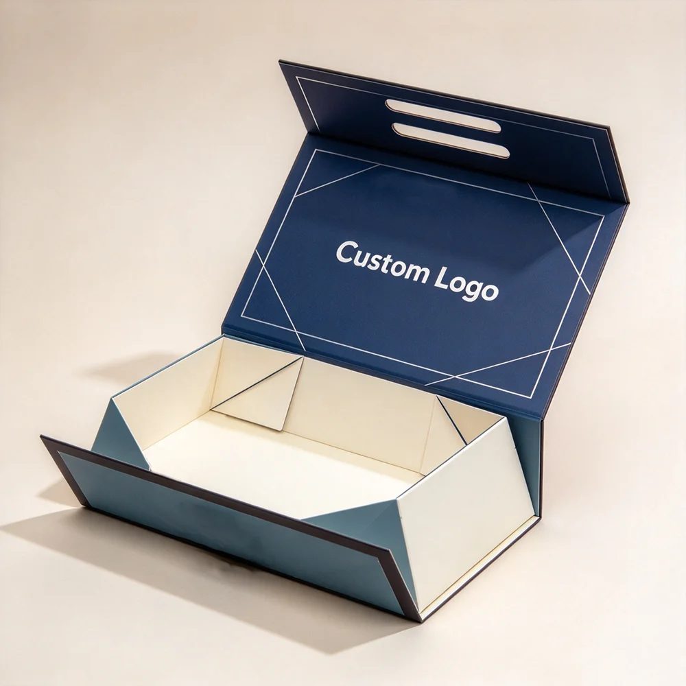 Logo nach Maß Design Papier Magnetisch Karton Falt Starr Geschenkbox