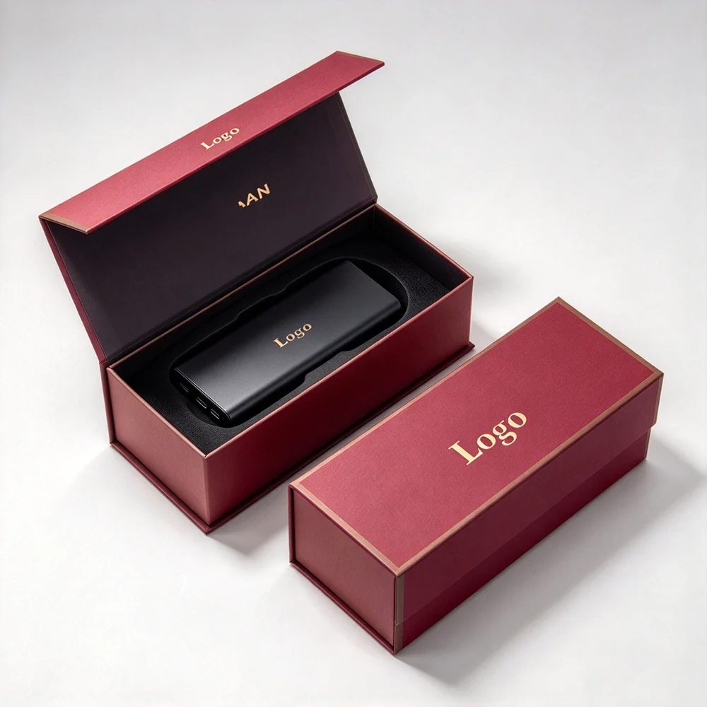 Luxus Schwarz Recycled Materials Falt Magnetisch Starr Karton Box