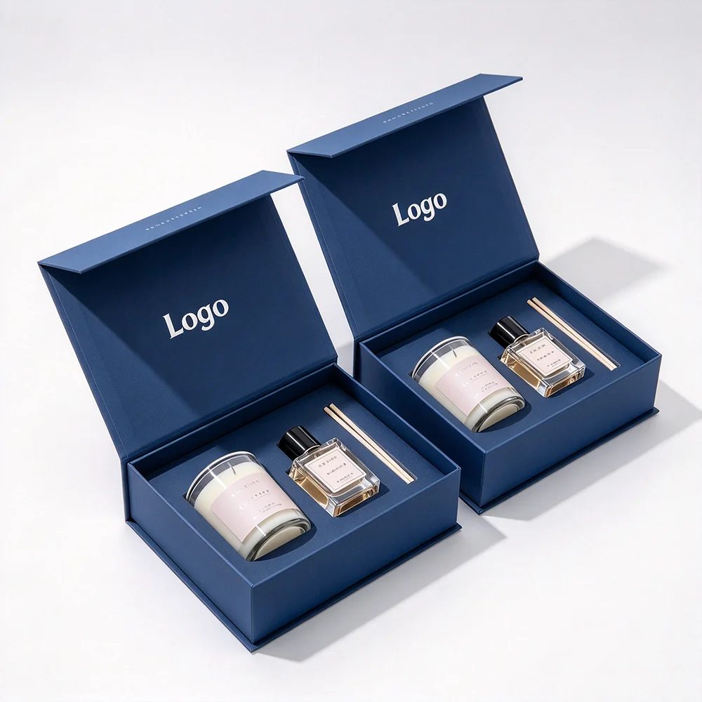 Logo Personnalisé Paperboard Rigide Coffret Cadeau Pliable Magnétique Flap Emballage