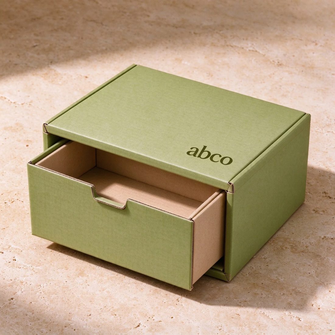 Logo nach Maß Recycled Karton Schubladenbox Glossy Laminated Schmuck Verpackung