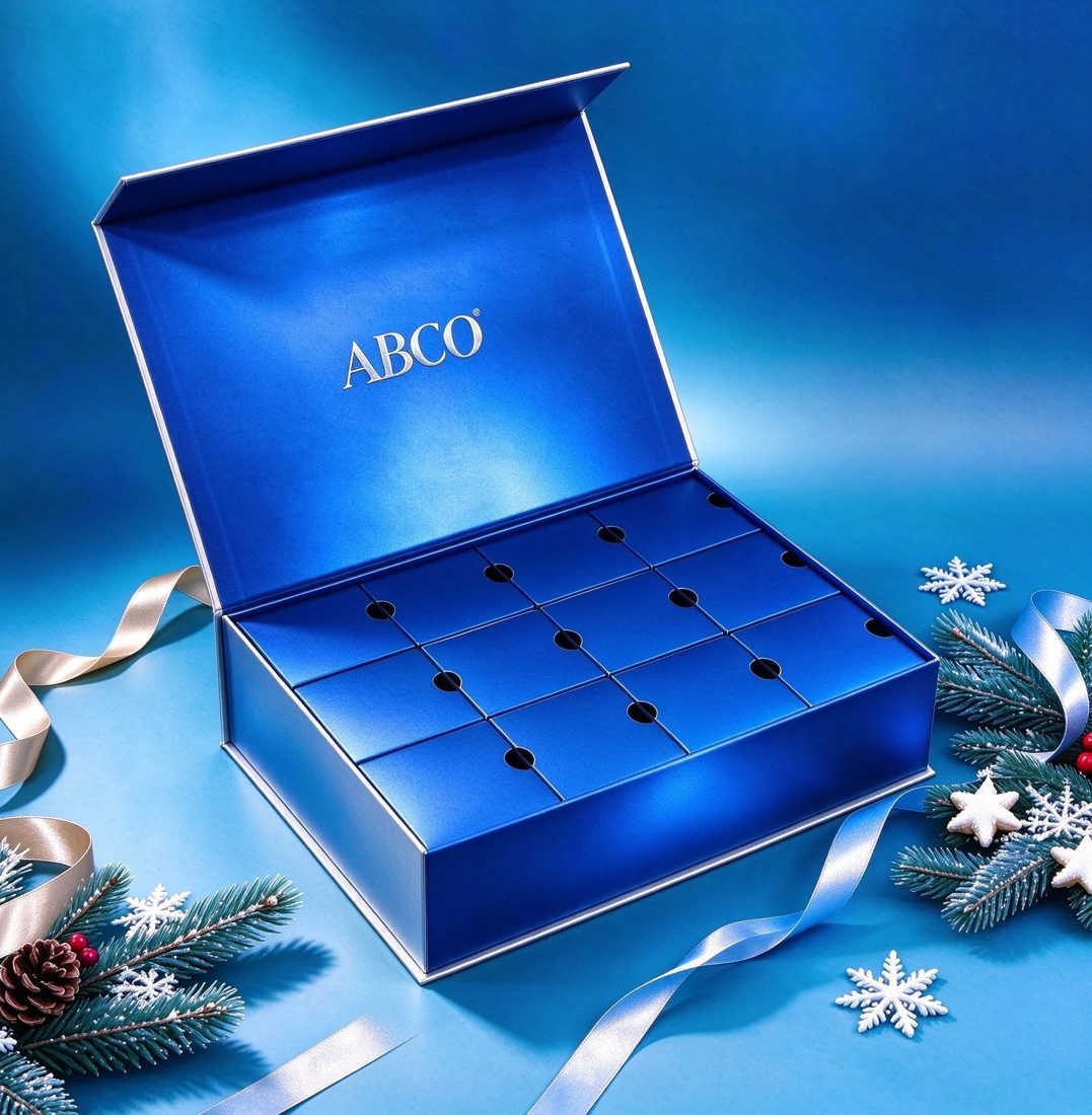 Faltbar Adventskalender Papier Box 12 Schubladen Überraschung Geschenk Verpackung