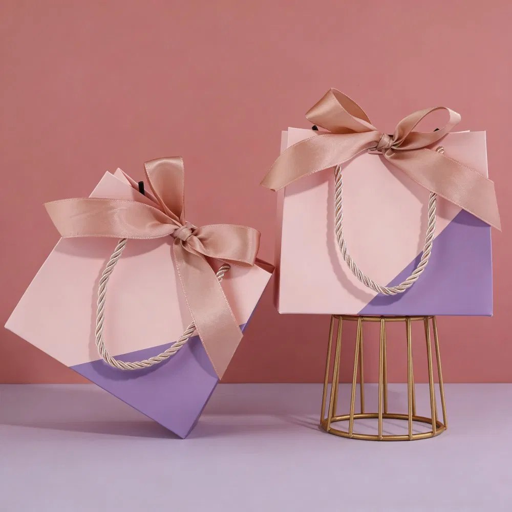 Pink Gift Paper Bag with Handles