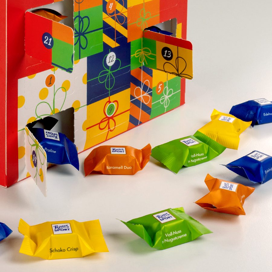 Ritter Sport German Chocolate Assortment Advent Calendar