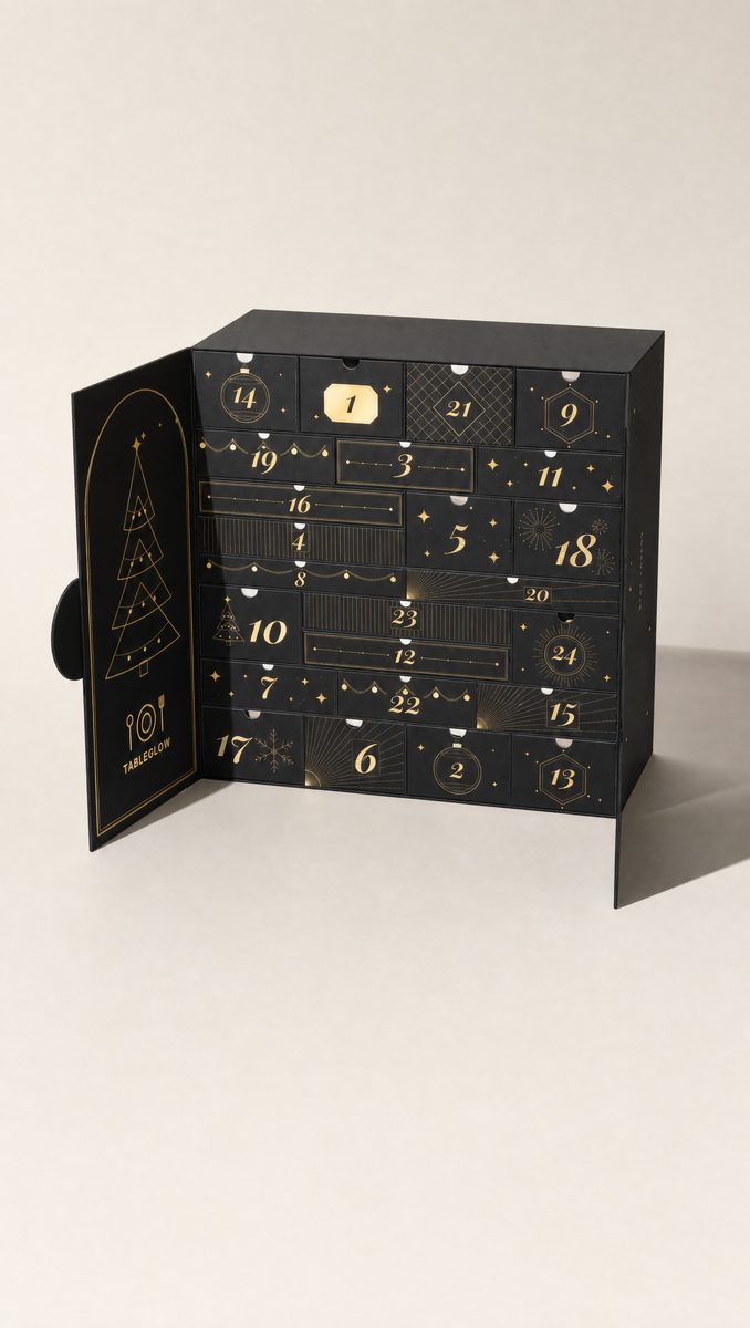 TableGlow Advent Calendar 2026 - 24 Drawers