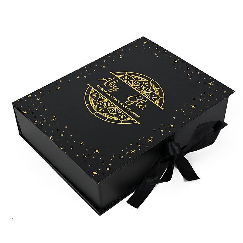 Perpetual Calendar Box - Black and Gold Leaf